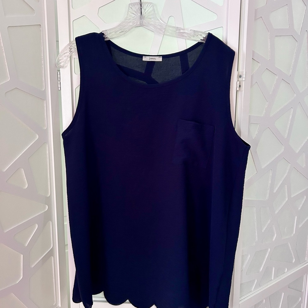 Women's Classic Navy Sleeveless Top